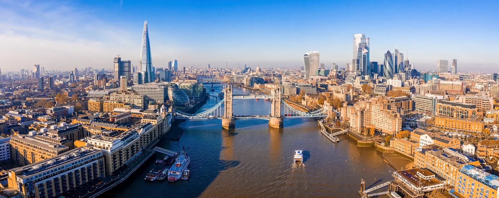 London skyline at dusk
